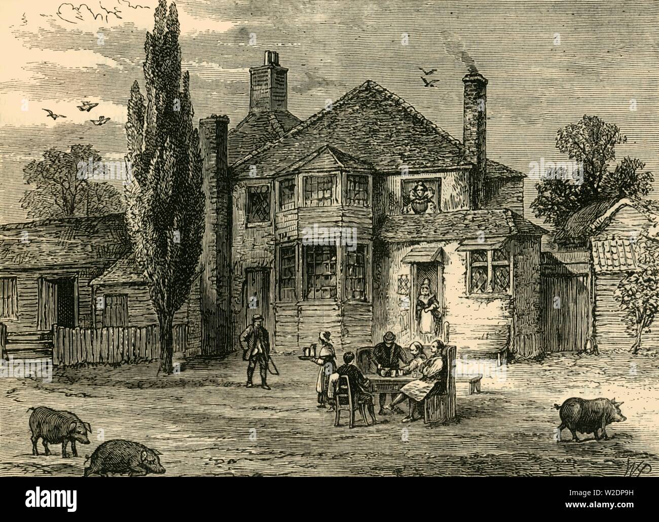 "Le 'Queen's Head et Artichaut'.', c1876. Créateur : Inconnu. Banque D'Images