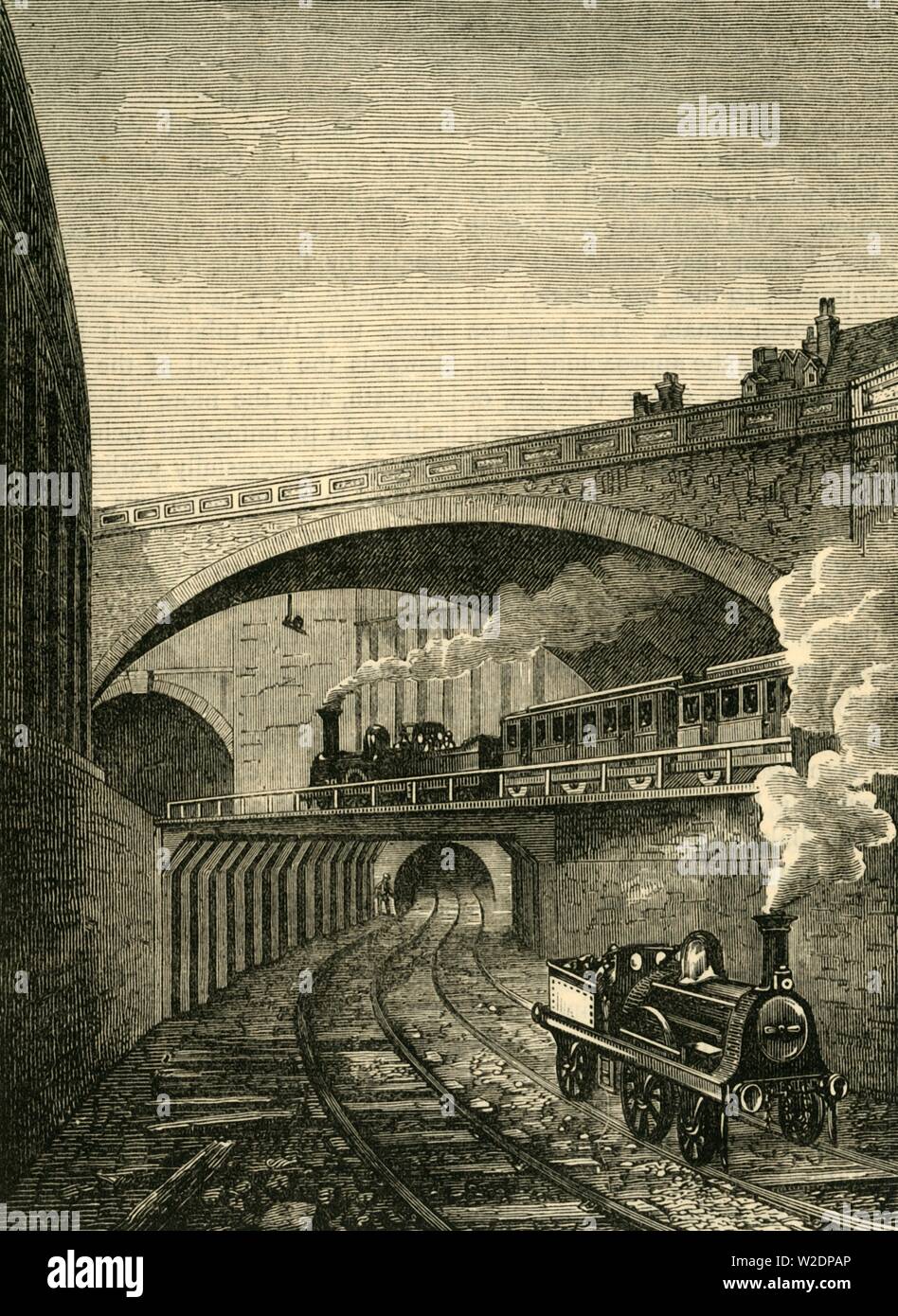 'Entrée du Tunnel de Clerkenwell Farringdon Street', c1876. Créateur : Inconnu. Banque D'Images