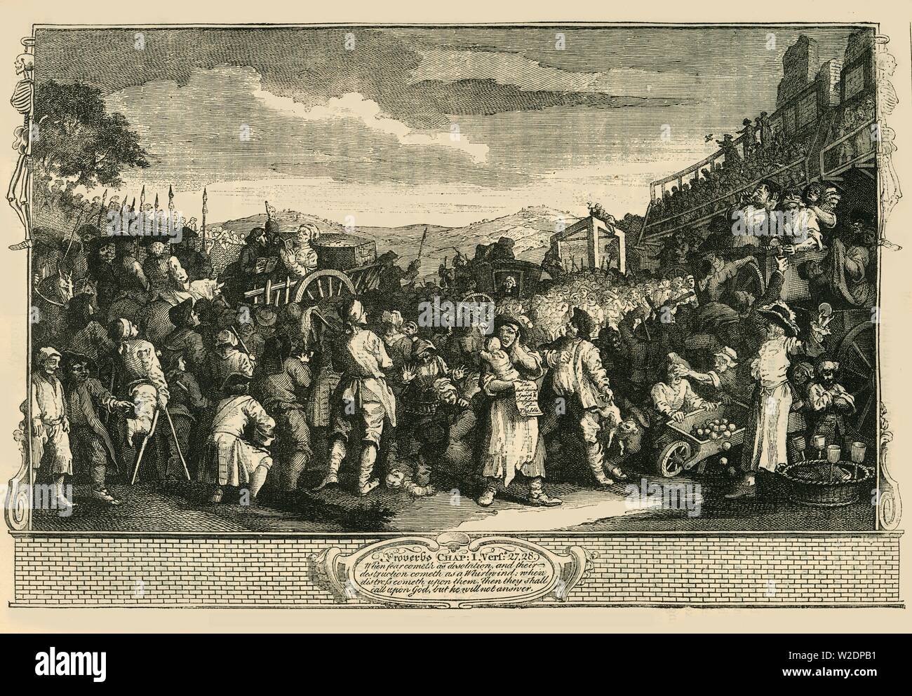 'L'Apprenti ralenti exécuté à Tyburn. (Après Hogarth's Imprimer.)', 1747, c1876). Créateur : Inconnu. Banque D'Images