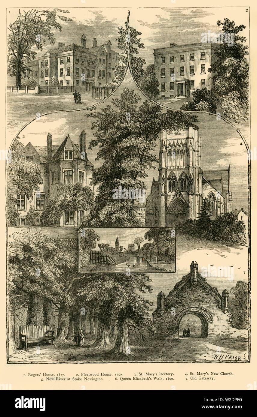 Dans 'Vues' Stoke Newington, c1876. Créateur : Inconnu. Banque D'Images