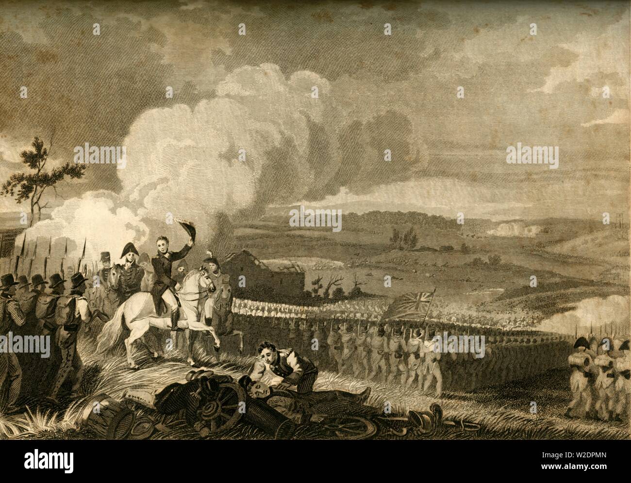 'La Bataille de Waterloo", (18 juin 1815), 1816 Créateur : Inconnu. Banque D'Images