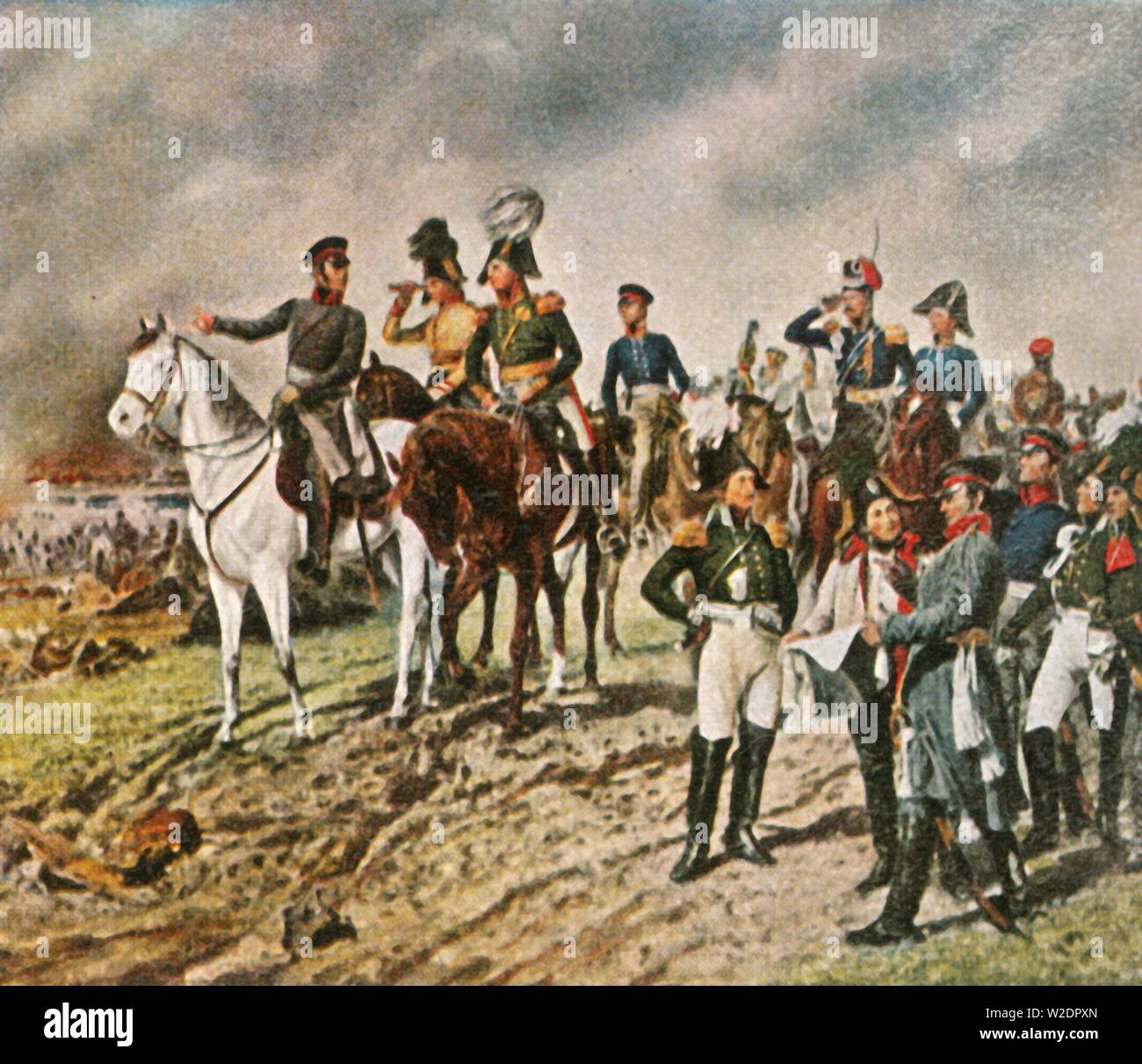 La bataille des nations, Leipzig, 16-19 octobre 1813, (1936). Créateur : Inconnu. Banque D'Images