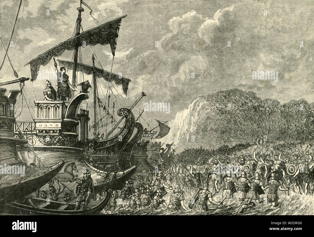 "Le débarquement de Jules César en Grande-Bretagne", 1890. Créateur : Inconnu. Banque D'Images