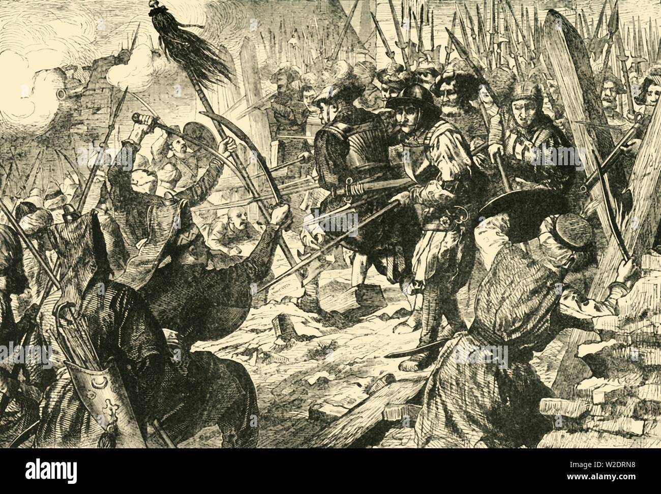 'Assaut Final des Turcs dans leur premier siège de Vienne (1529)', 1890. Créateur : Inconnu. Banque D'Images