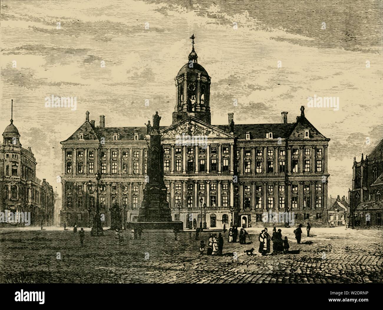 'Le Palais Royal, Amsterdam', 1890. Créateur : Inconnu. Banque D'Images