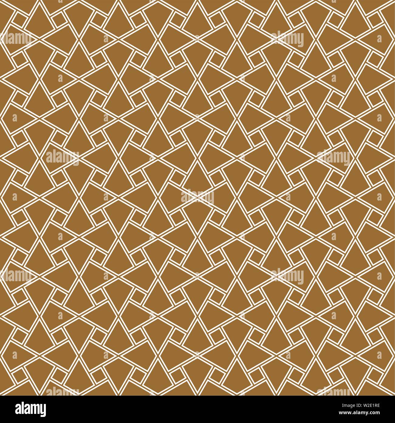 Ornement géométrique transparente fondée sur l'art arabe traditionnelle mosaïque musulmane.Brown fond couleur.215.doublé de lignes. Illustration de Vecteur