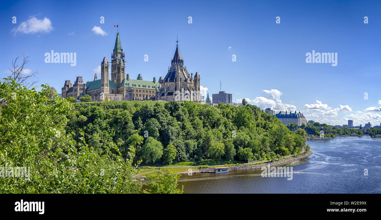 La colline du Parlement d'Ottawa Banque D'Images