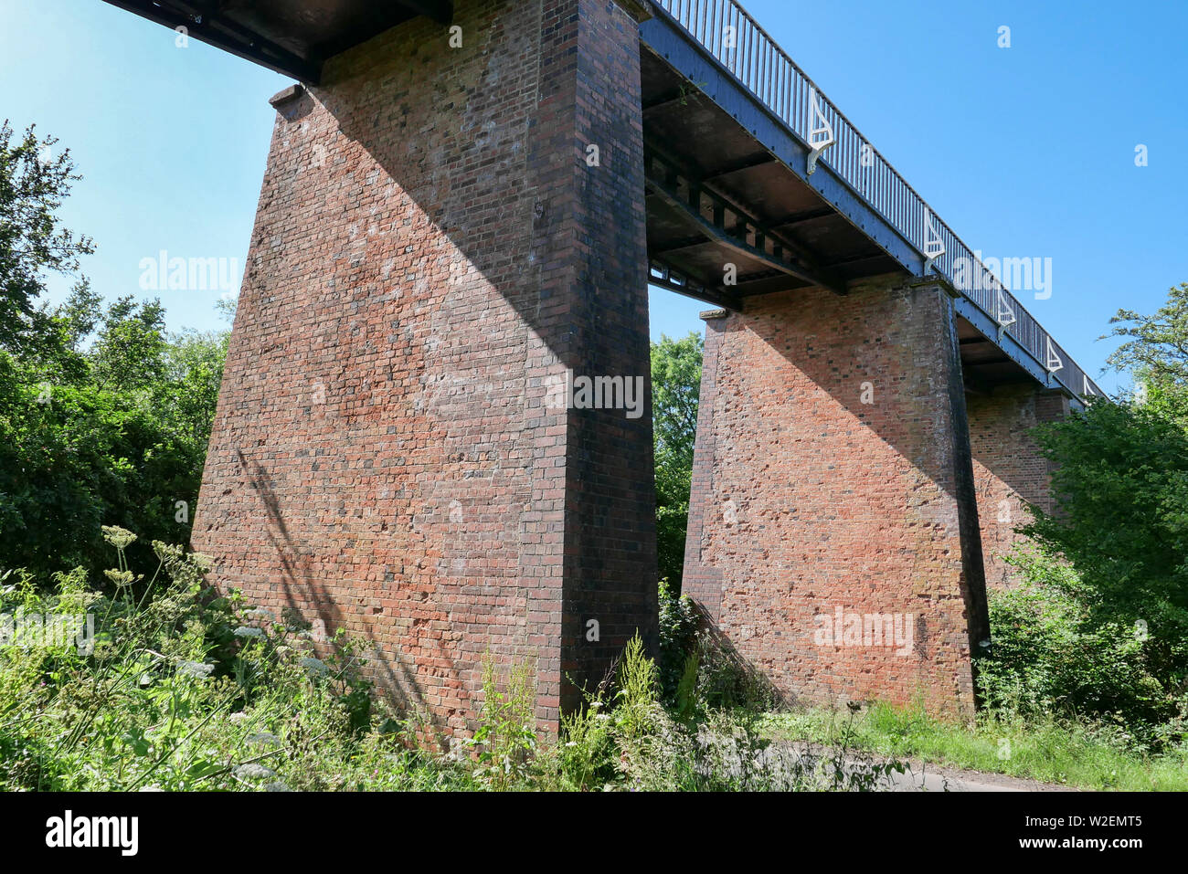 L'aqueduc Edstone sur le Birmingham à Stratford upon Avon Canal, le plus long canal aqueduc de l'Angleterre. Banque D'Images