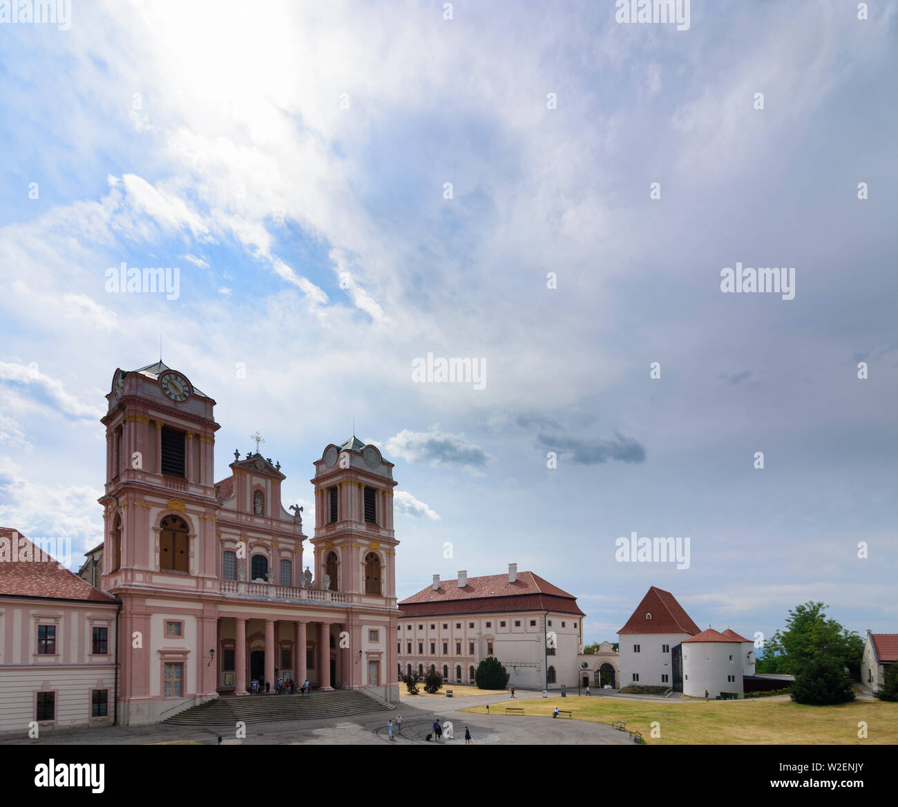 Feyzin : Abbaye de Göttweig, église abbatiale et le Cloître en Mostviertel, Niederösterreich, Basse Autriche, Autriche Banque D'Images