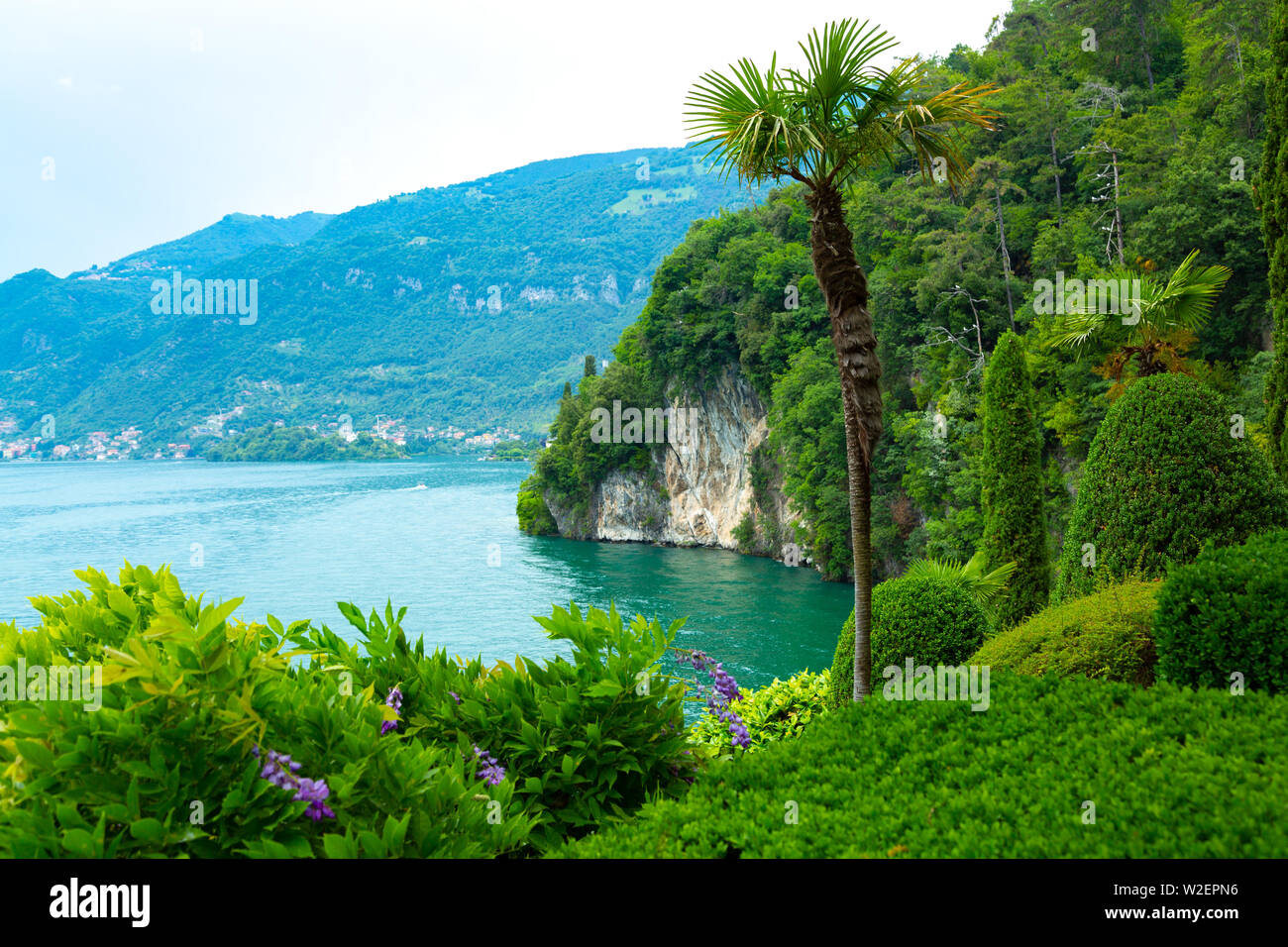 Beau paysage du lac de Côme, Lombardie, Italie Banque D'Images