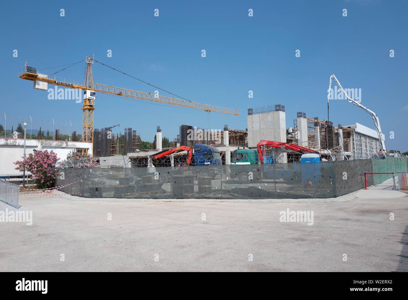 Nouveau bâtiment de l'aéroport de Grèce Céphalonie Anna Pollatou Banque D'Images