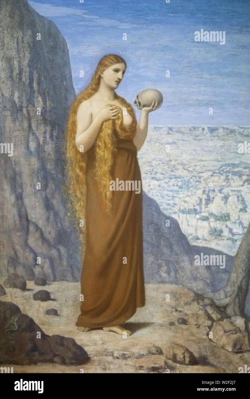 1869 Chavannes Die heilige Maria Magdalena dans der. Ancien Wüste Banque D'Images
