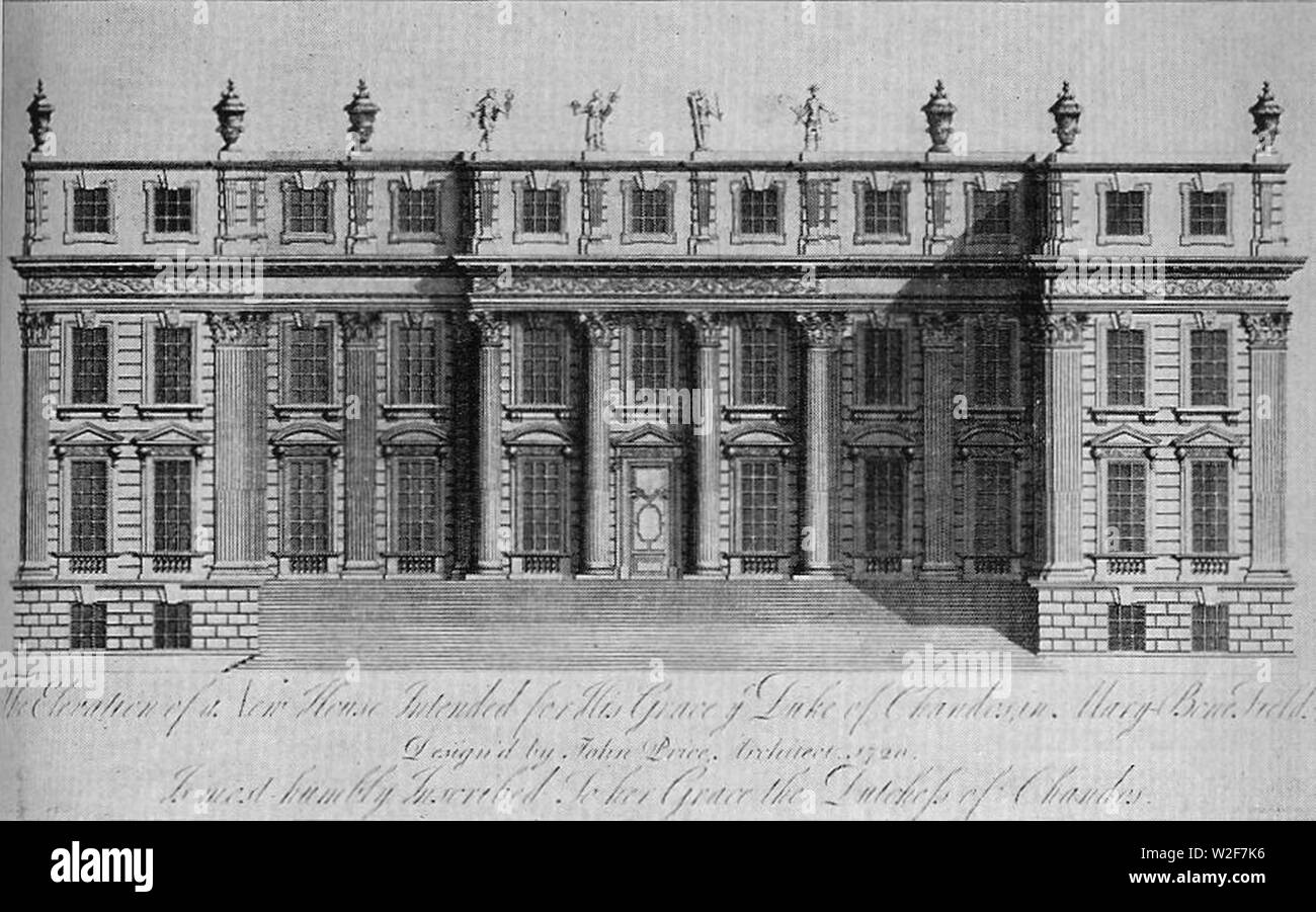 Chandos House Cavendish Square proposition 1720. Banque D'Images
