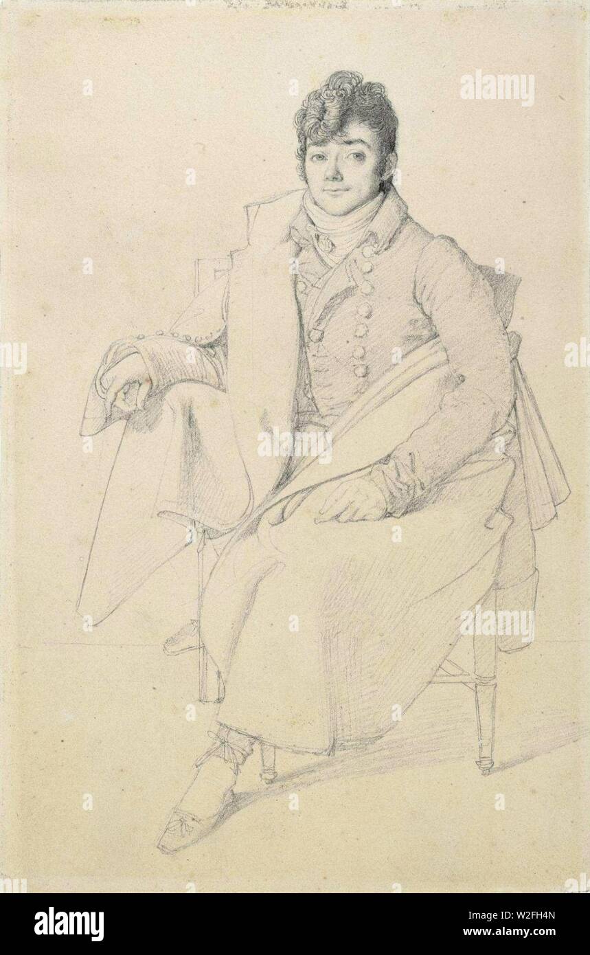Charles Dupaty (1771-1825) par cercle de Jean-Auguste-Dominique Ingres,. Banque D'Images