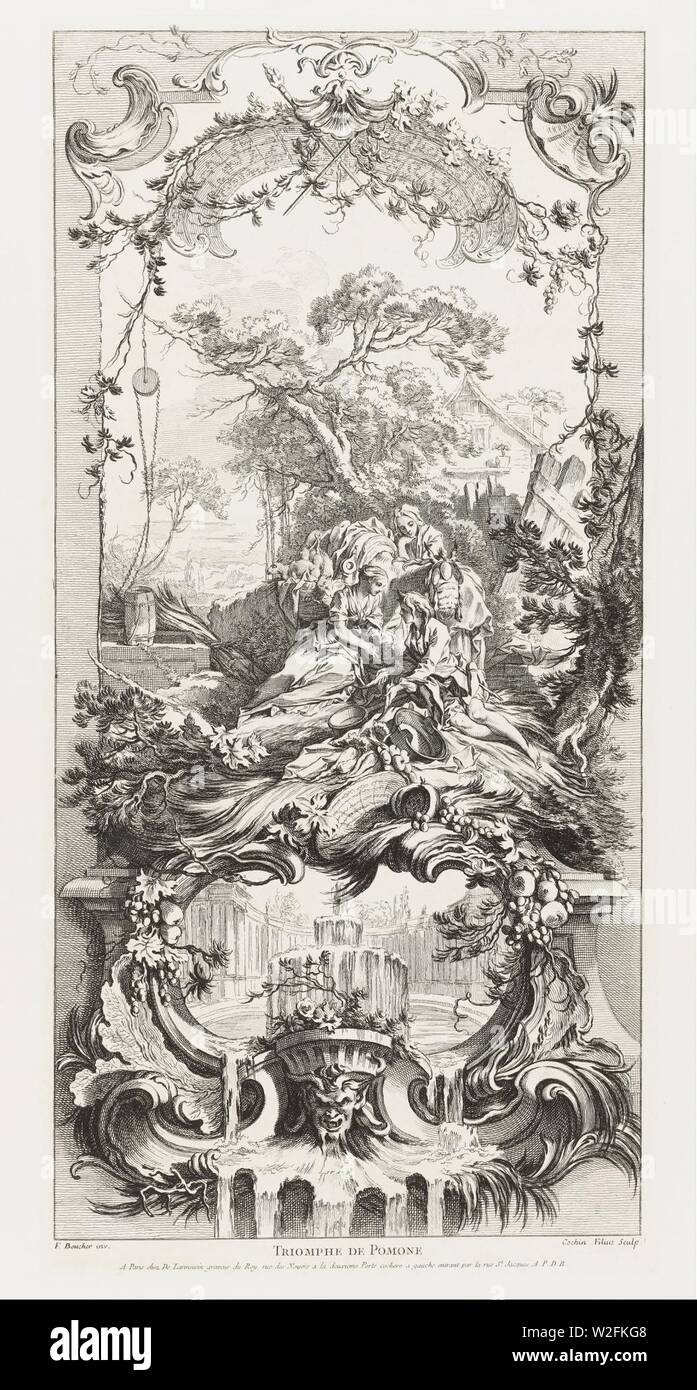 Charles-Nicolas Cochin le jeune - Design d'écran- Triomphe de Pomone (Triomphe de Pomona) de nouveaux morceaux pour des paravents (ne... - Banque D'Images Charles-Nicolas Cochin le jeune - Design d'écran- Triomphe de Pomone (Triomphe de Pomona) de nouveaux morceaux pour des paravents (ne... - Banque D'Images