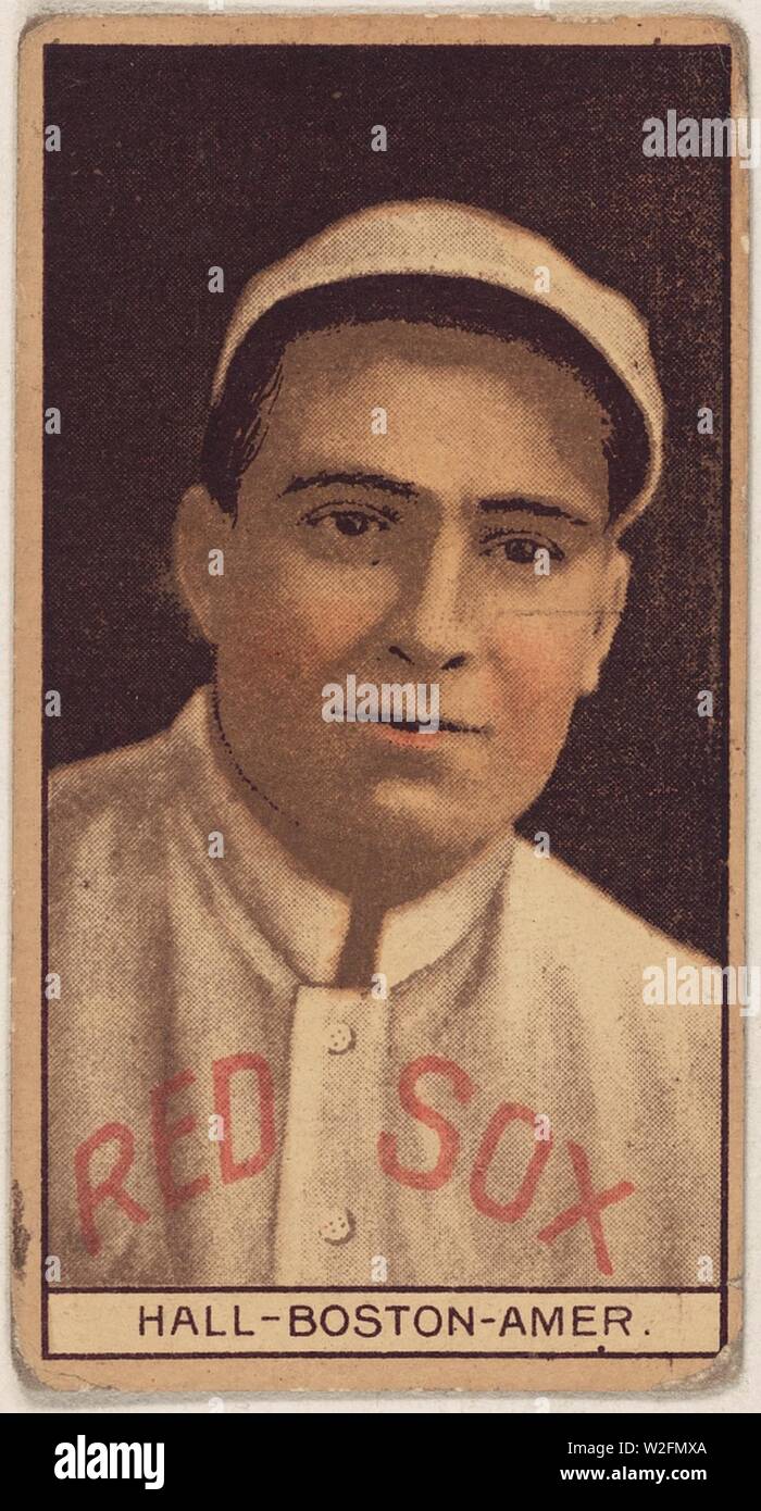 Charlie Hall, Boston Red Sox, portrait carte de base-ball Banque D'Images
