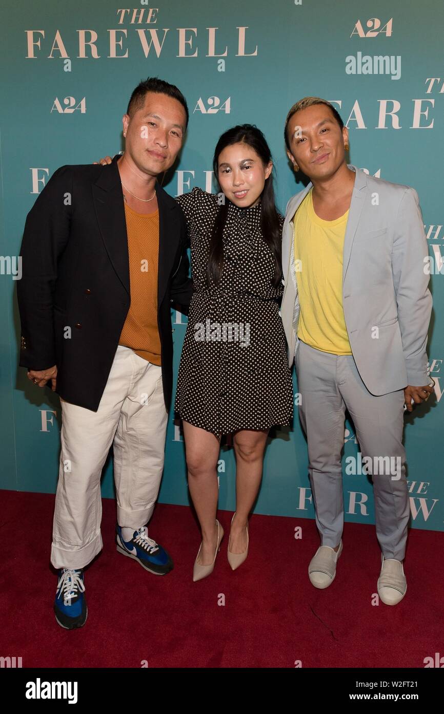 New York, NY, USA. 8 juillet, 2019. Phillip Lim, Awkwafina, Prabal Gurung à arrivés pour la projection spéciale d'adieu, Metrograph, New York, NY 8 juillet 2019. Crédit : Jason Smith/Everett Collection/Alamy Live News Banque D'Images