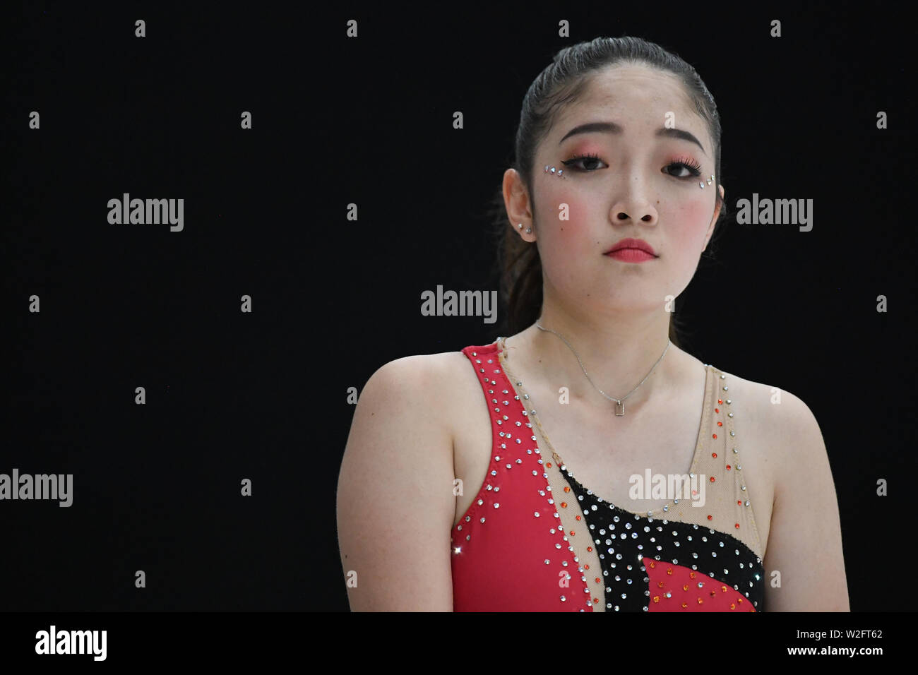 WAN-TING SHEN de Taipei, l'exécution en Seniors Femmes danse en solo, dans le style de danse, jeux, 2019 ROULEAU DE MONDE au Palau Sant Jordi, le 08 juillet 2019, Barcelone, Espagne. Credit : Raniero Corbelletti/AFLO/Alamy Live News Banque D'Images