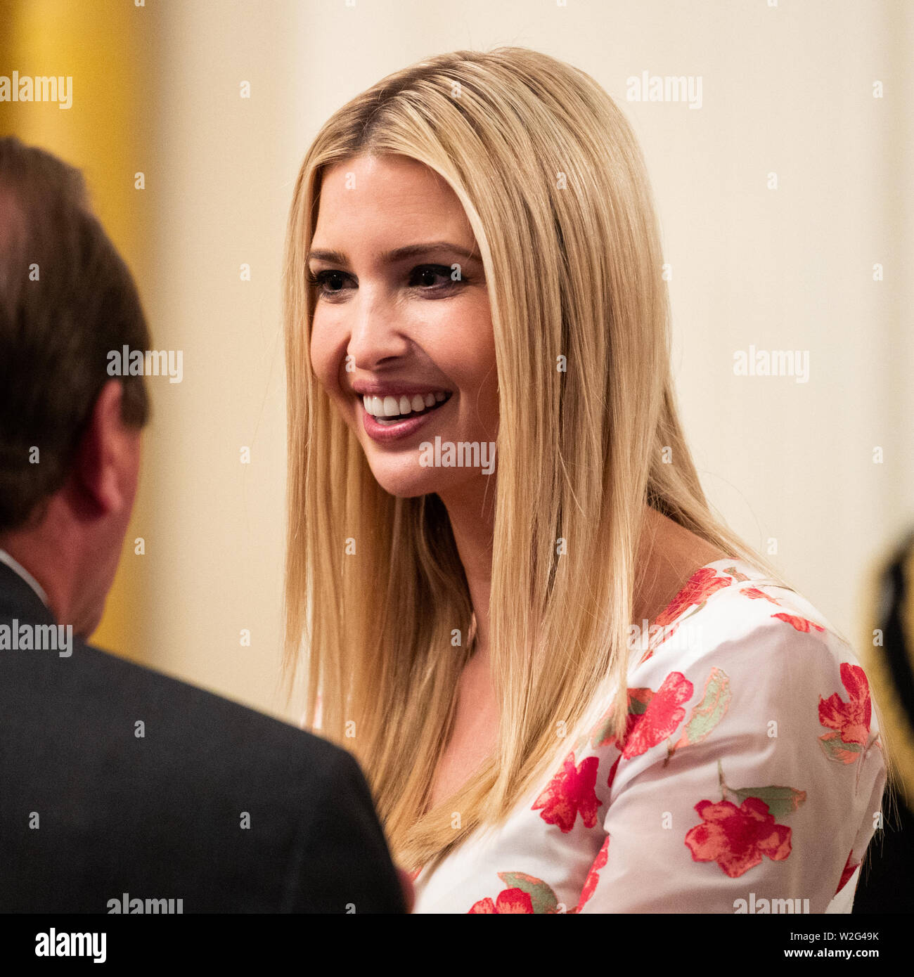 Washington, United States. 08 juillet, 2019. Ivanka Trump dans l'East Room de la Maison Blanche à Washington, DC. Credit : SOPA/Alamy Images Limited Live News Banque D'Images