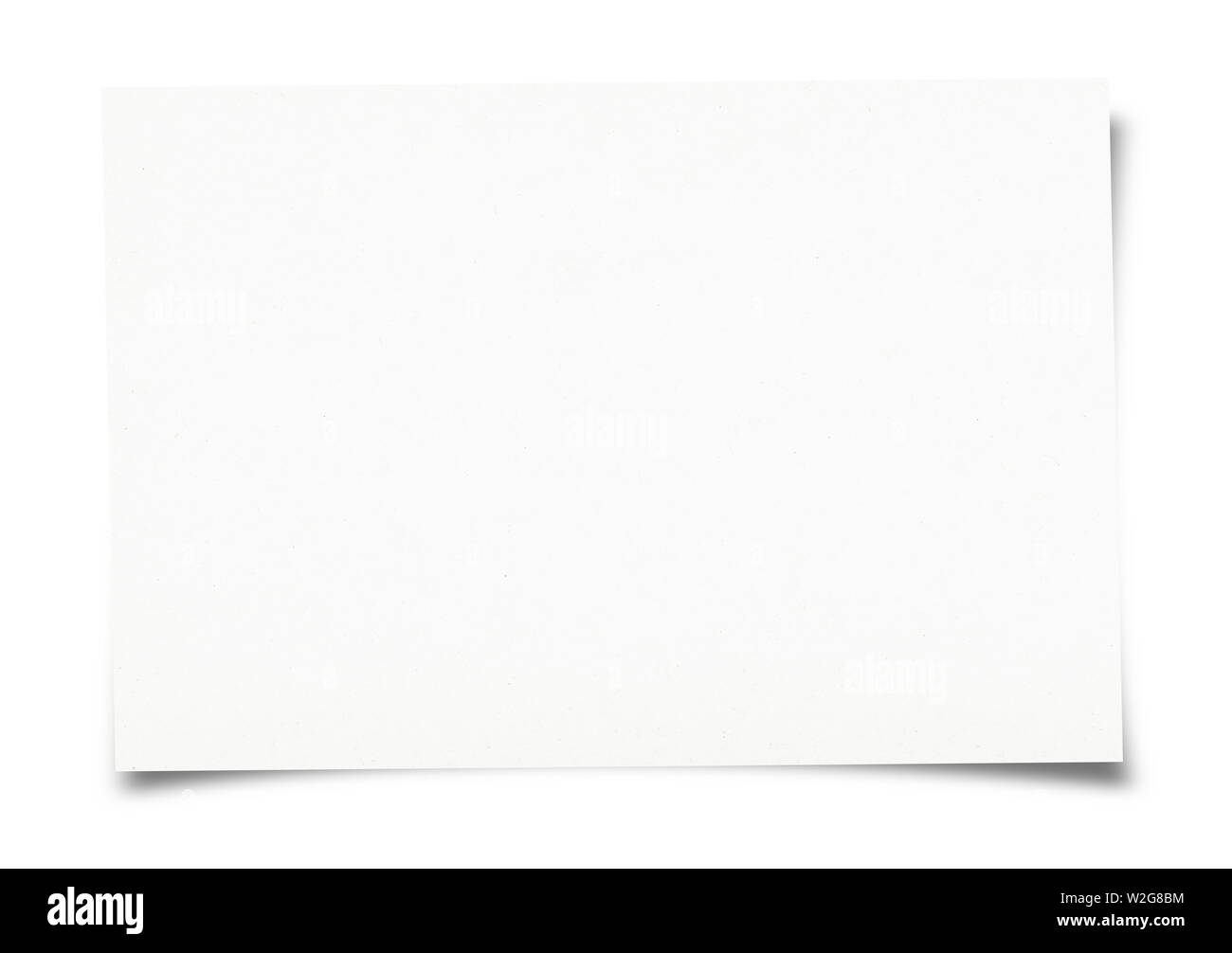 Feuille de papier blanc isolé sur fond blanc Banque D'Images