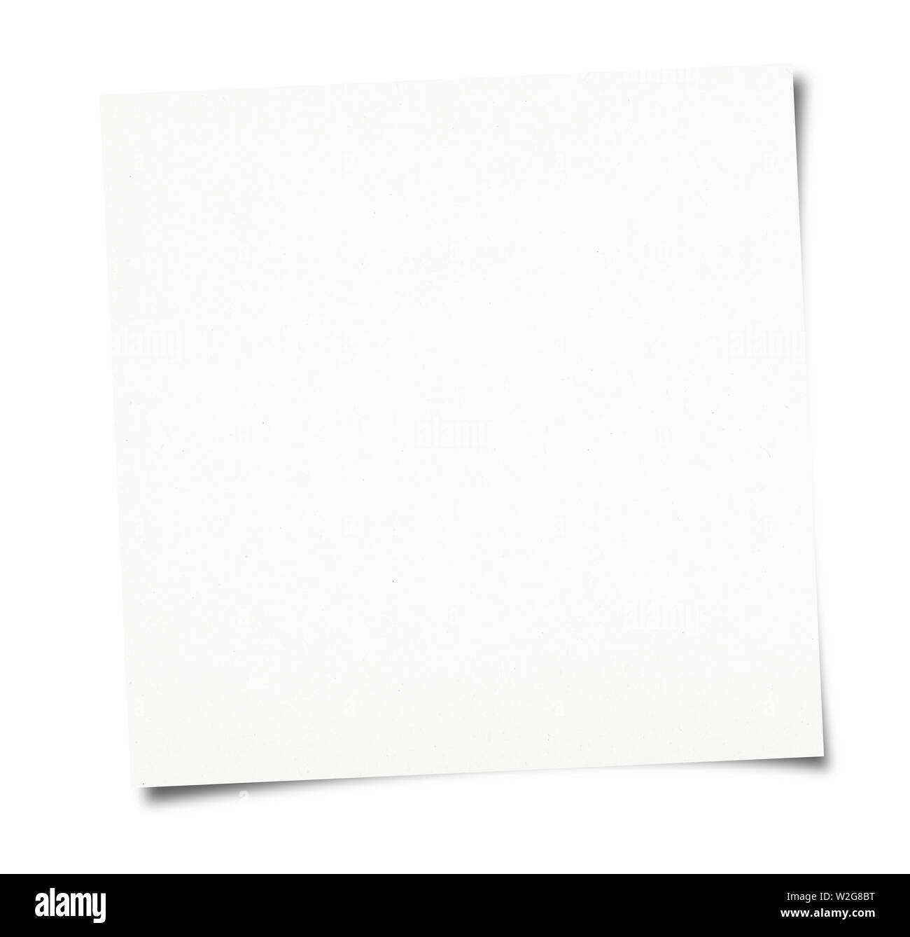 Feuille de papier blanc isolé sur fond blanc Banque D'Images
