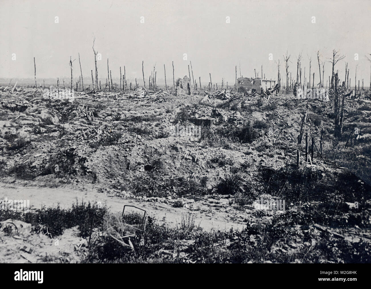 Berry en Sauterre-Marne - Une bataille quartier déchiré ca. 1917 Banque D'Images