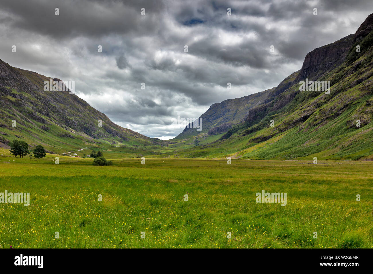 Valley Glen Coe, Highlands, Ecosse, Grande-Bretagne Banque D'Images