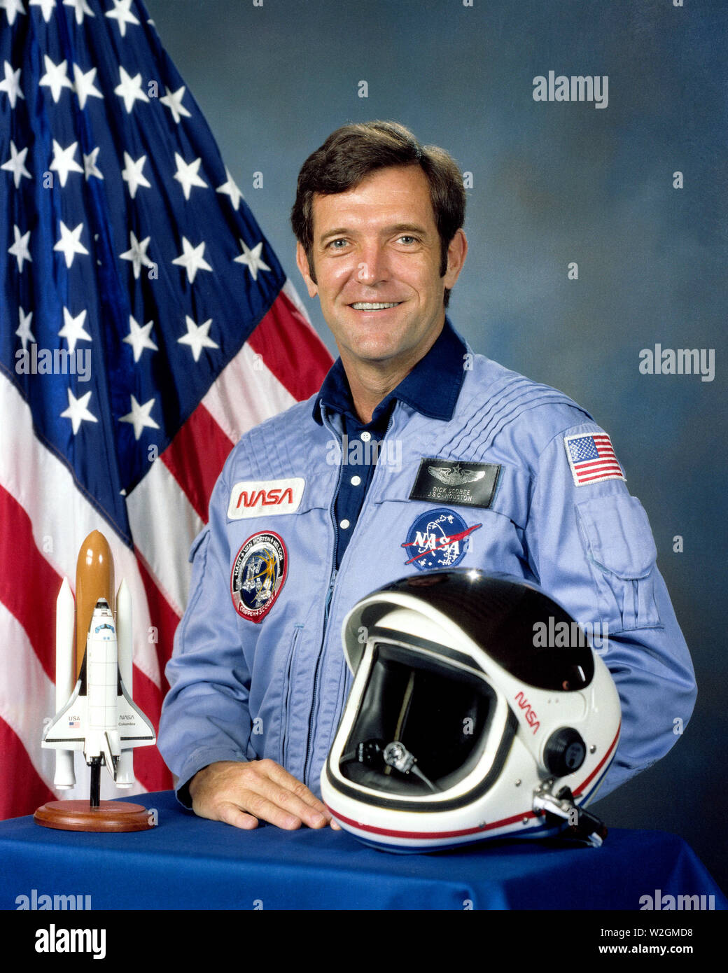 (6 août 1984) --- L'astronaute Francis R. Scobee, commandant.(REMARQUE : Astronaute Scobee est mort dans le STS-51L'accident de la navette spatiale Challenger, le 28 janvier 1986.) Banque D'Images