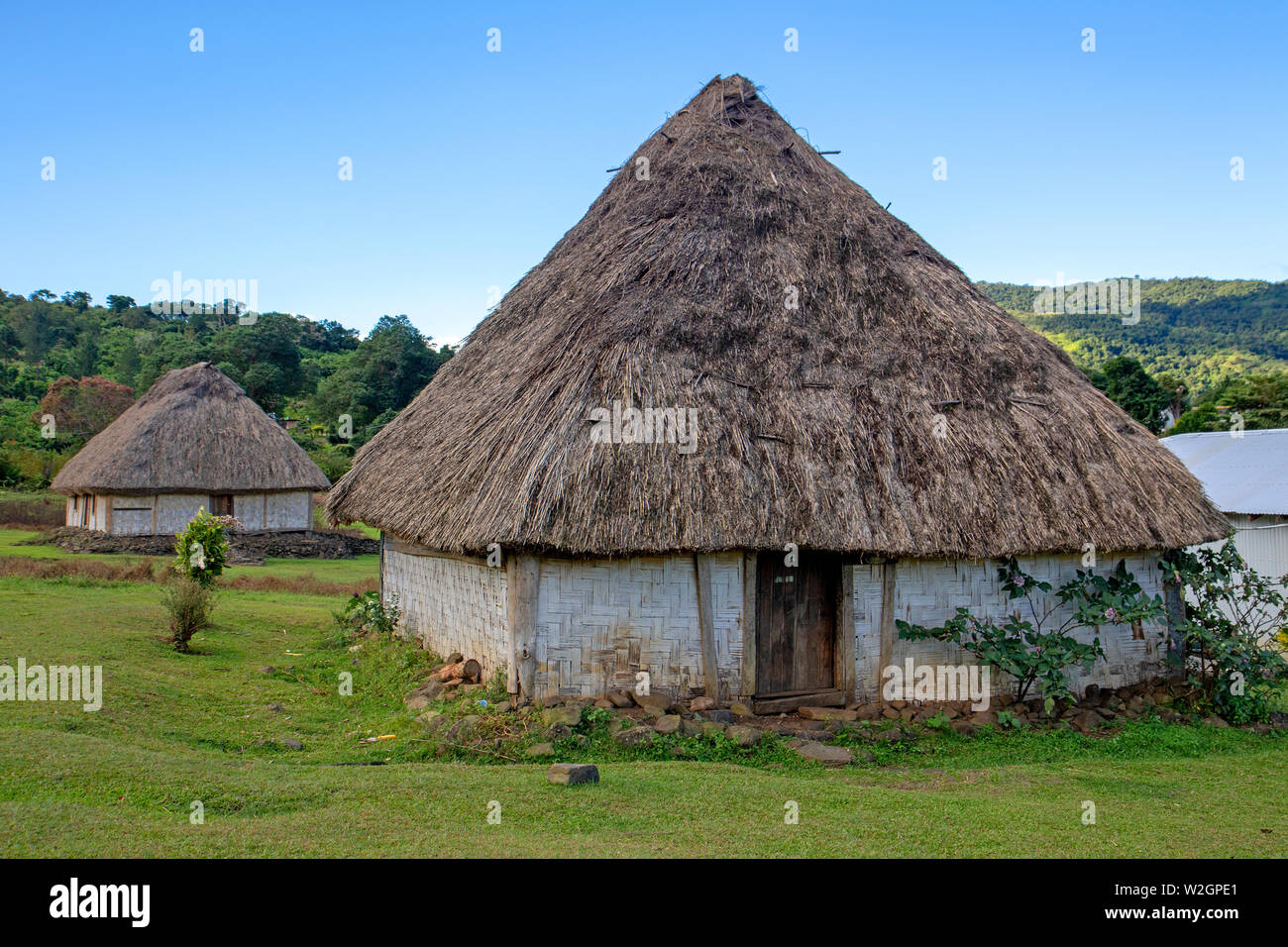 Bures dans les highlands village de Nabutautau Banque D'Images