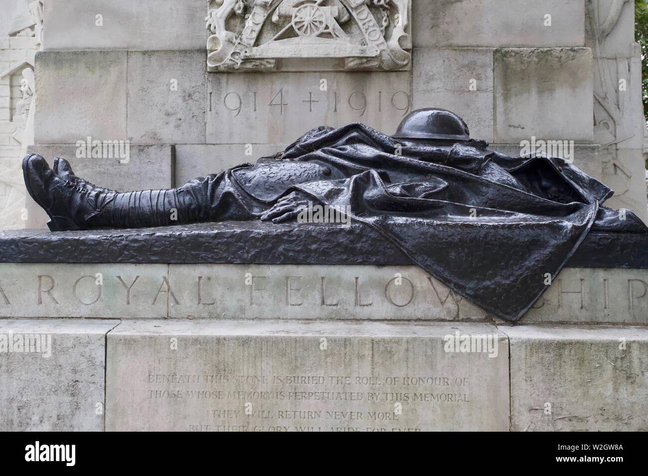 Mémorial de l'Artillerie royale, Hyde Park Corner, London, Angleterre. Banque D'Images