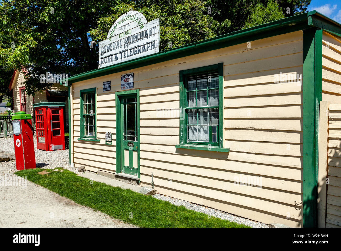 L'ancien bâtiment de poste dans le village de Cardrona, (près de Wanaka), Île du Sud, Nouvelle-Zélande Banque D'Images