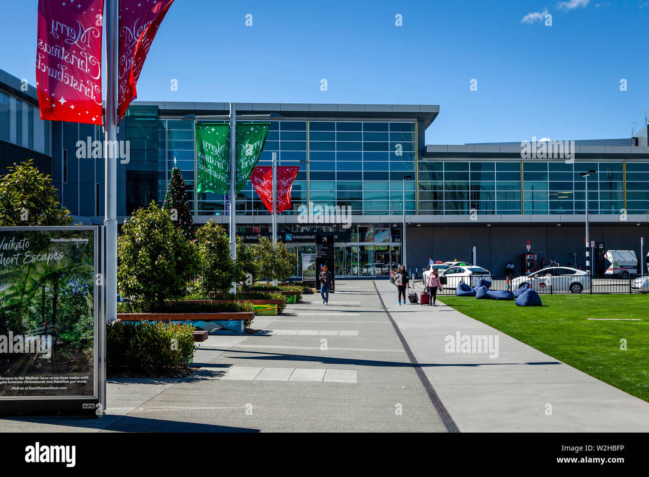 L'aéroport de Christchurch, Nouvelle-Zélande, île du Sud Banque D'Images