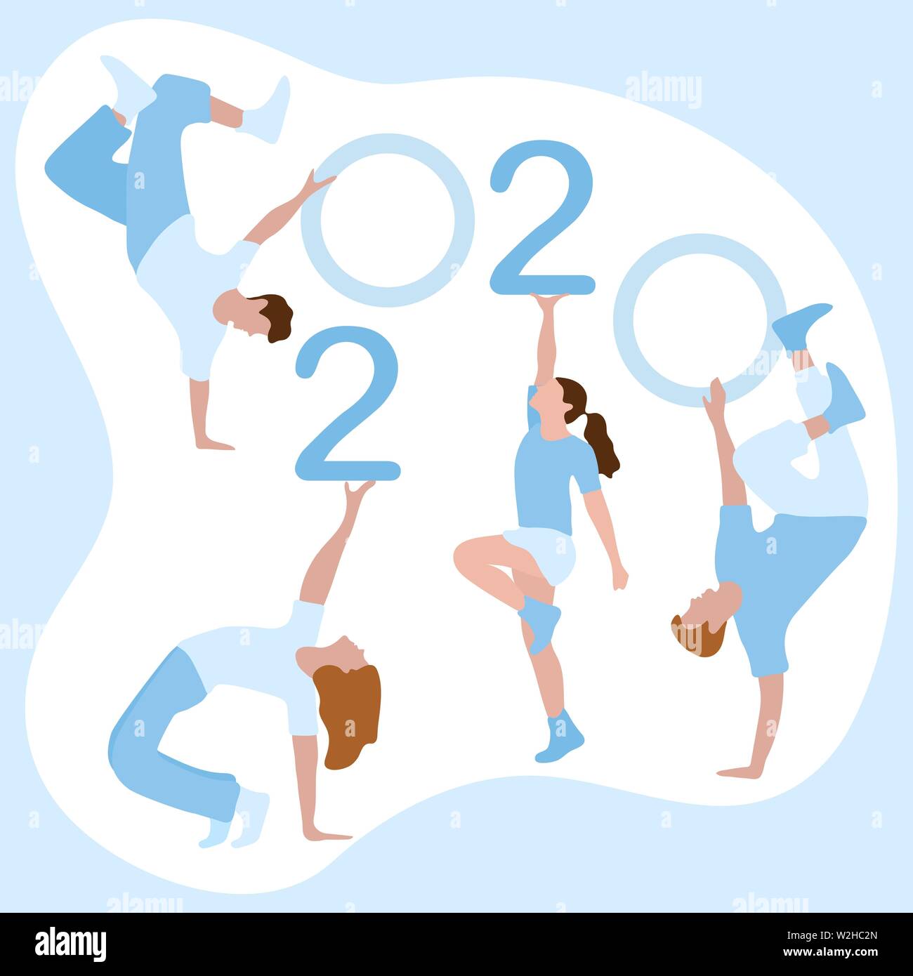 Bonne année. Vector illustration avec les numéros de l'année 2020 et de la danse. Street danse moderne. Soirée du Nouvel An. Pour la conception d'affiches, bannières ou Illustration de Vecteur Bonne année. Vector illustration avec les numéros de l'année 2020 et de la danse. Street danse moderne. Soirée du Nouvel An. Pour la conception d'affiches, bannières ou Illustration de Vecteur