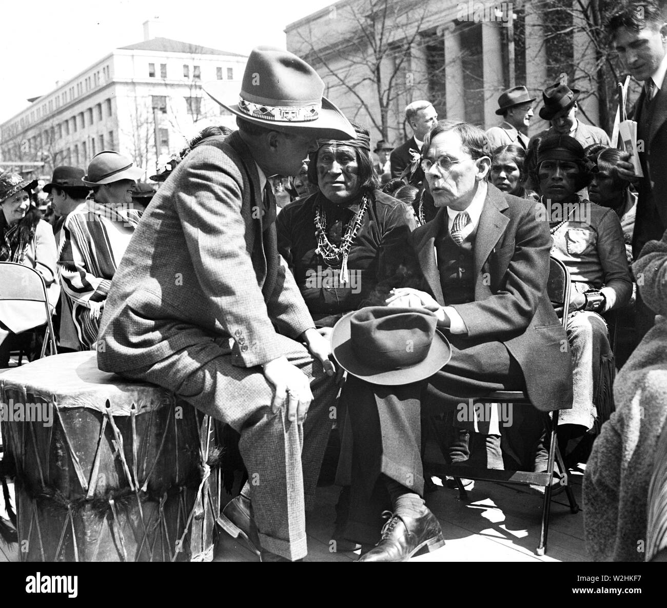 Rencontre avec les Indiens d'Amérique, Washington, D.C. / Rencontre avec les Indiens américains dans les années 1930 ca. 1936 Banque D'Images