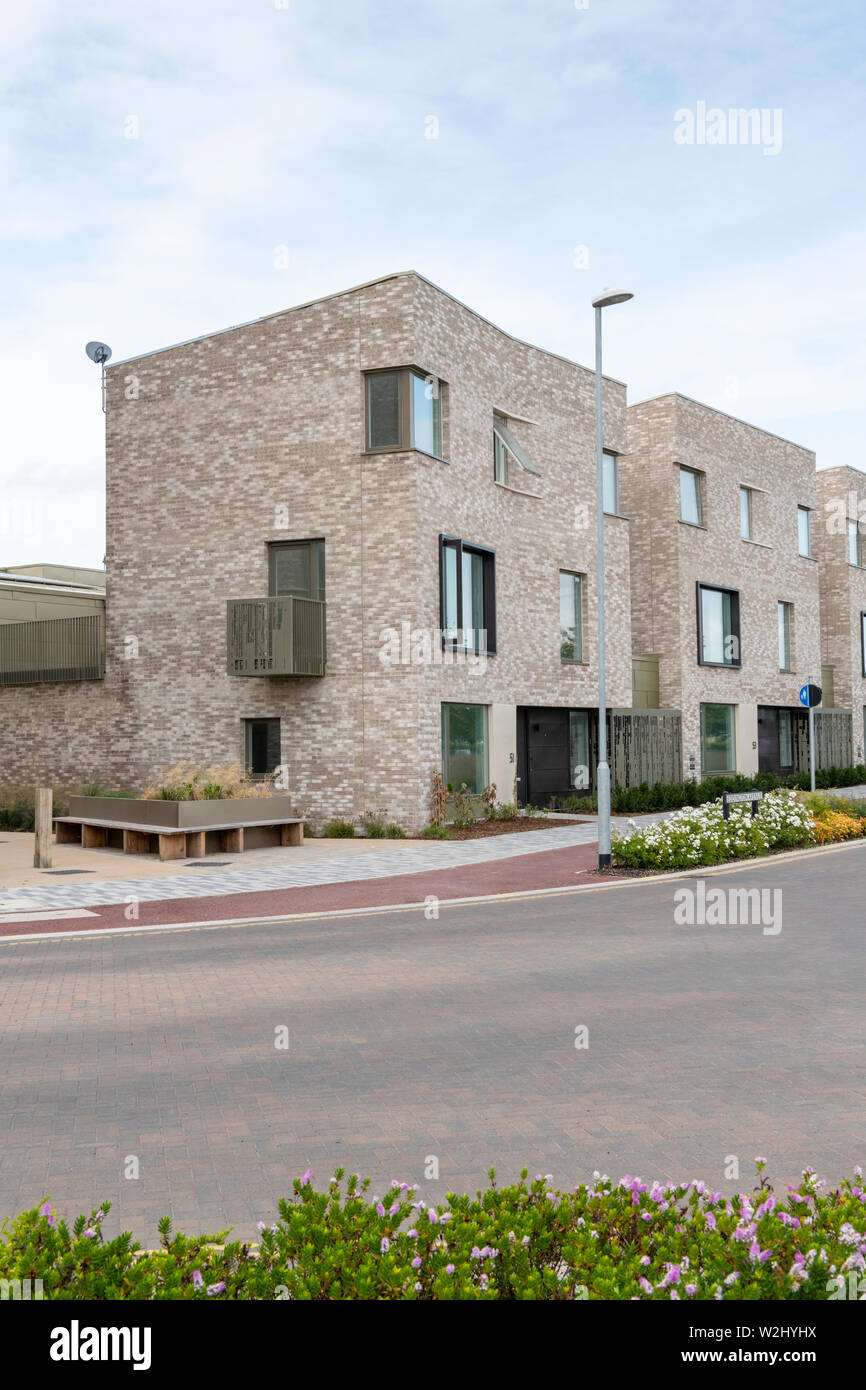 Maisons à Eddington Cambridge UK un nouveau développement ou de district dans le nord-ouest de Cambridge City Banque D'Images