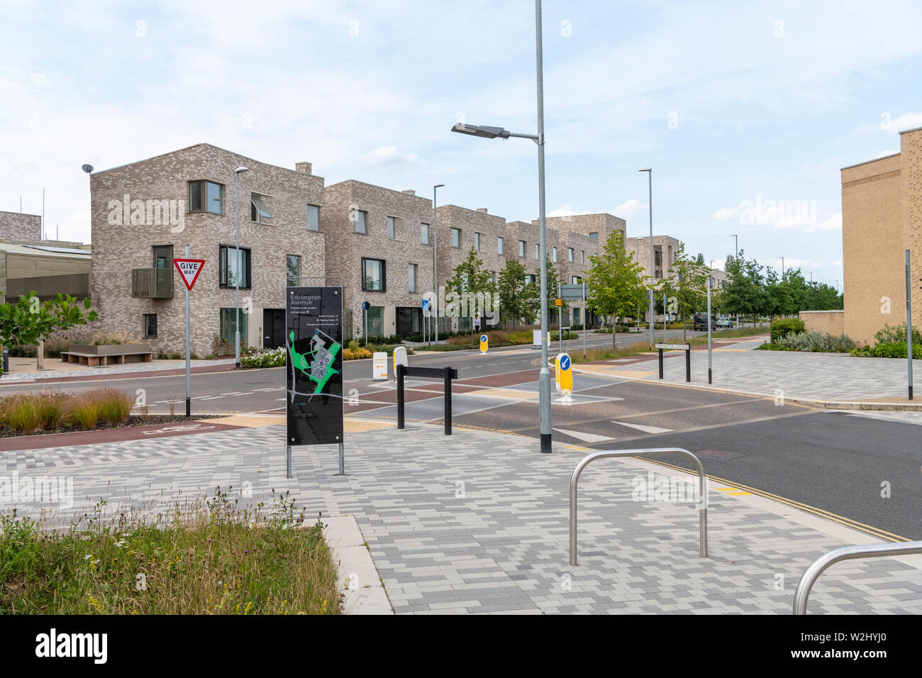 Maisons à Eddington Cambridge UK un nouveau développement ou de district dans le nord-ouest de Cambridge City Banque D'Images