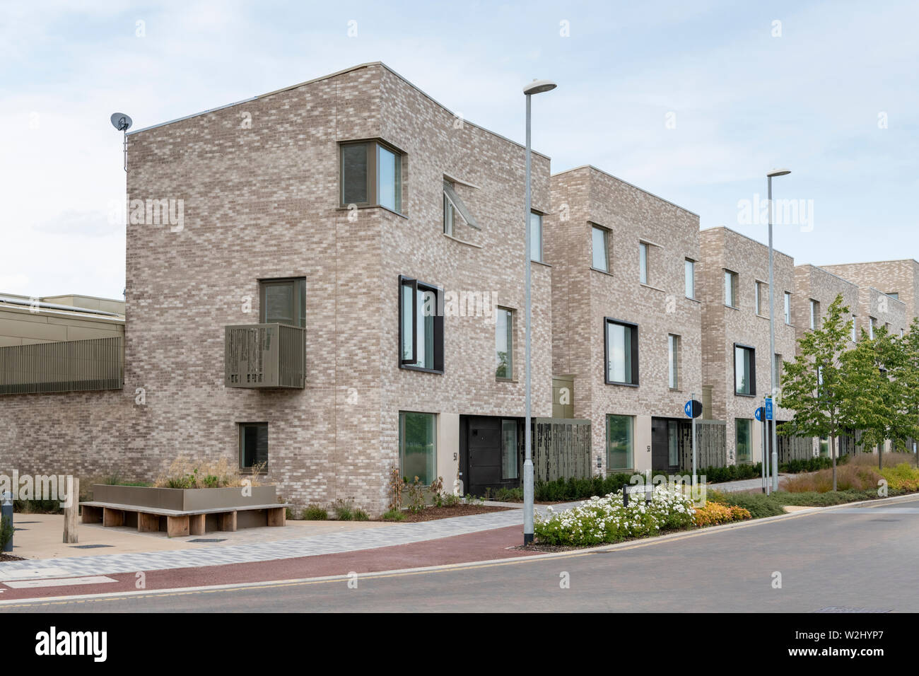 Maisons à Eddington Cambridge UK un nouveau développement ou de district dans le nord-ouest de Cambridge City Banque D'Images