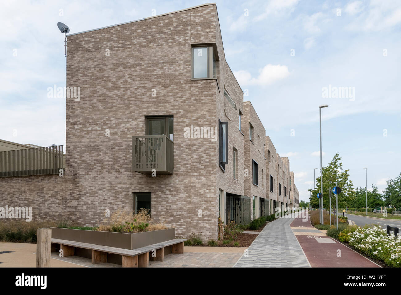 Maisons à Eddington Cambridge UK un nouveau développement ou de district dans le nord-ouest de Cambridge City Banque D'Images