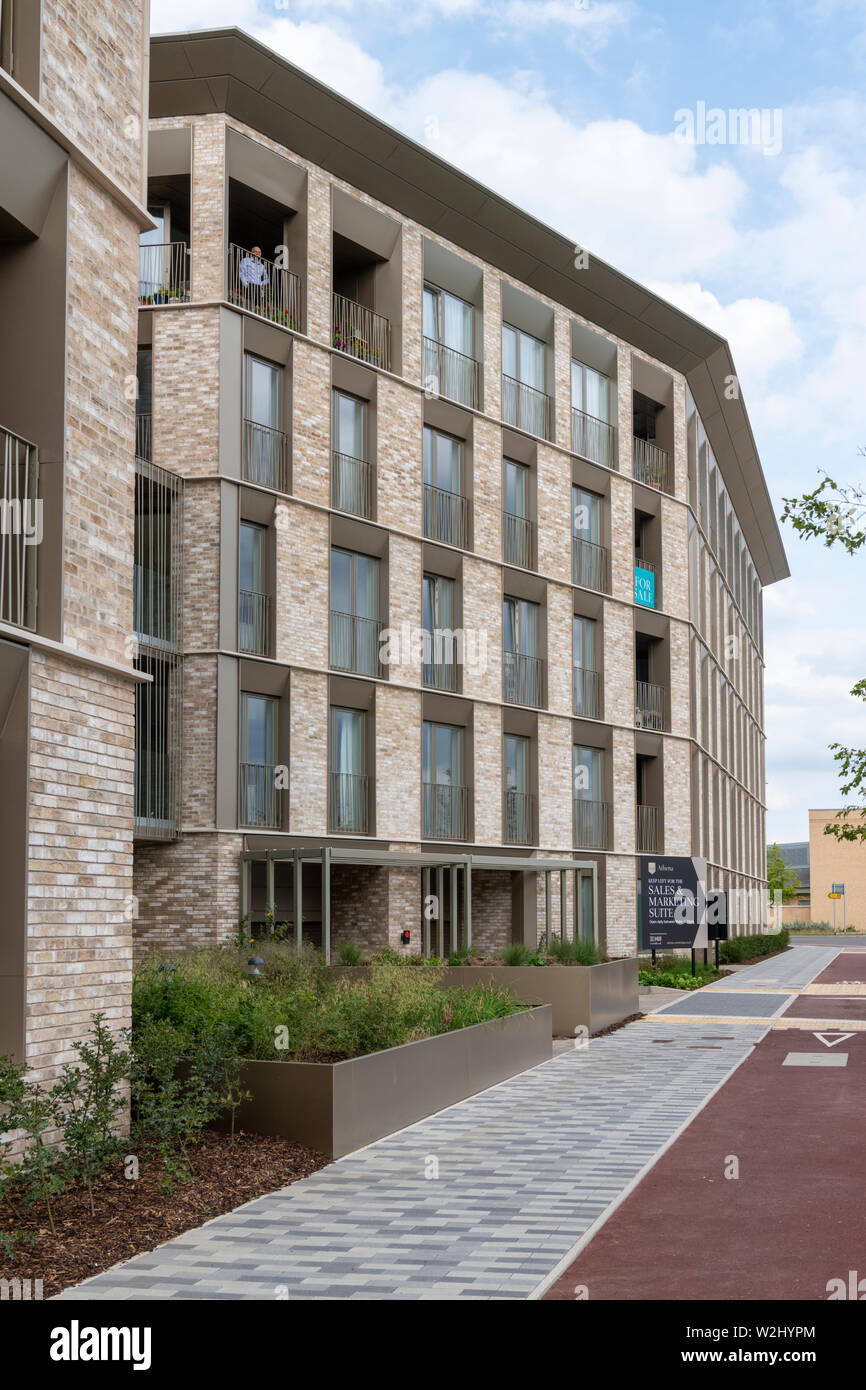 Maisons à Eddington Cambridge UK un nouveau développement ou de district dans le nord-ouest de Cambridge City Banque D'Images