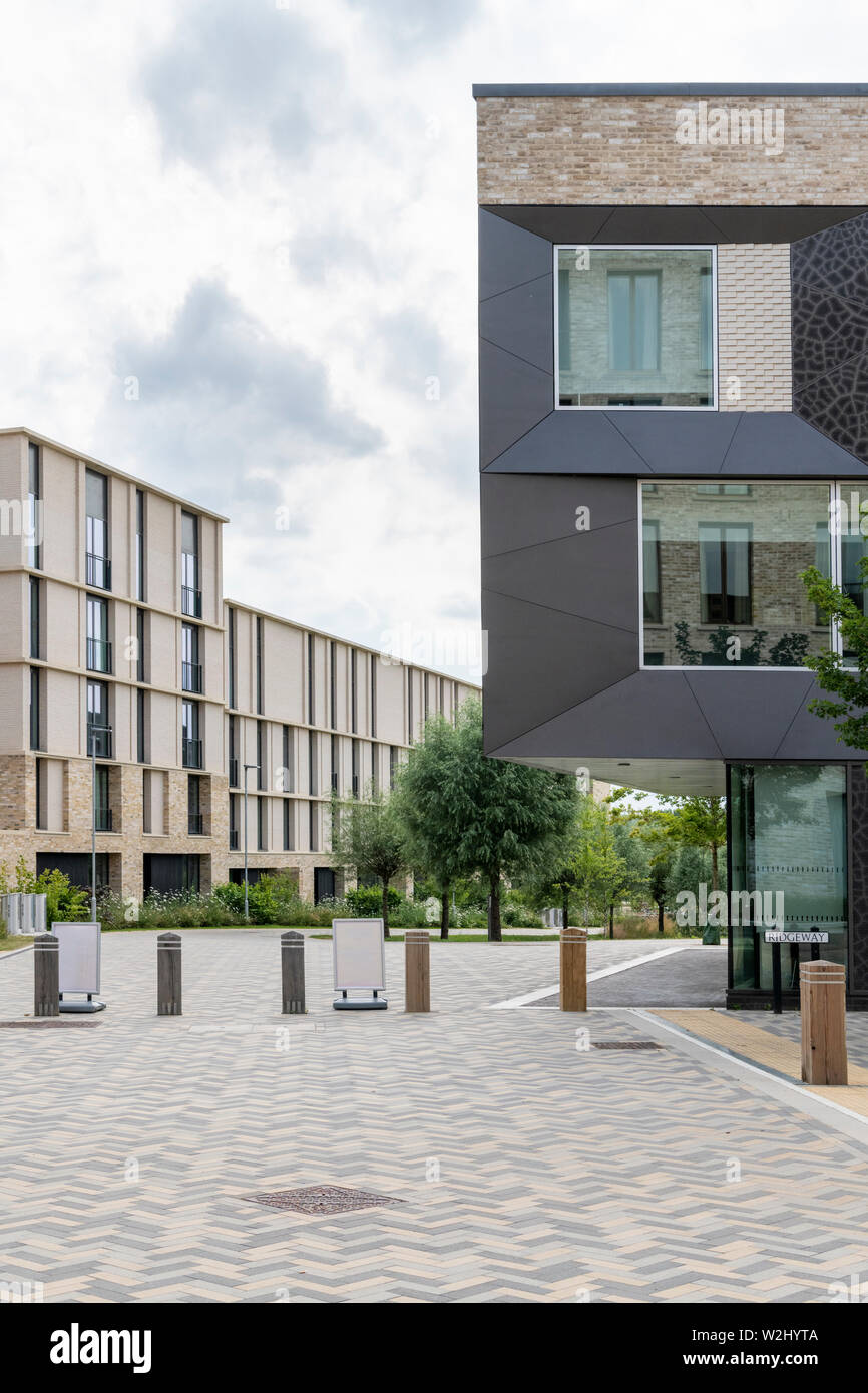 Maisons à Eddington Cambridge UK un nouveau développement ou de district dans le nord-ouest de Cambridge City Banque D'Images