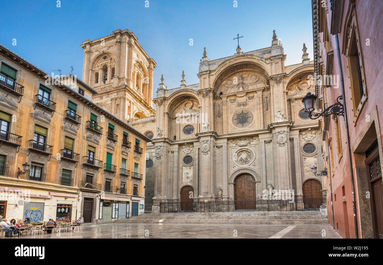 Cathédrale de Grenade, Plaza de las Pasiegas, Grenade, Andalousie, Espagne Banque D'Images