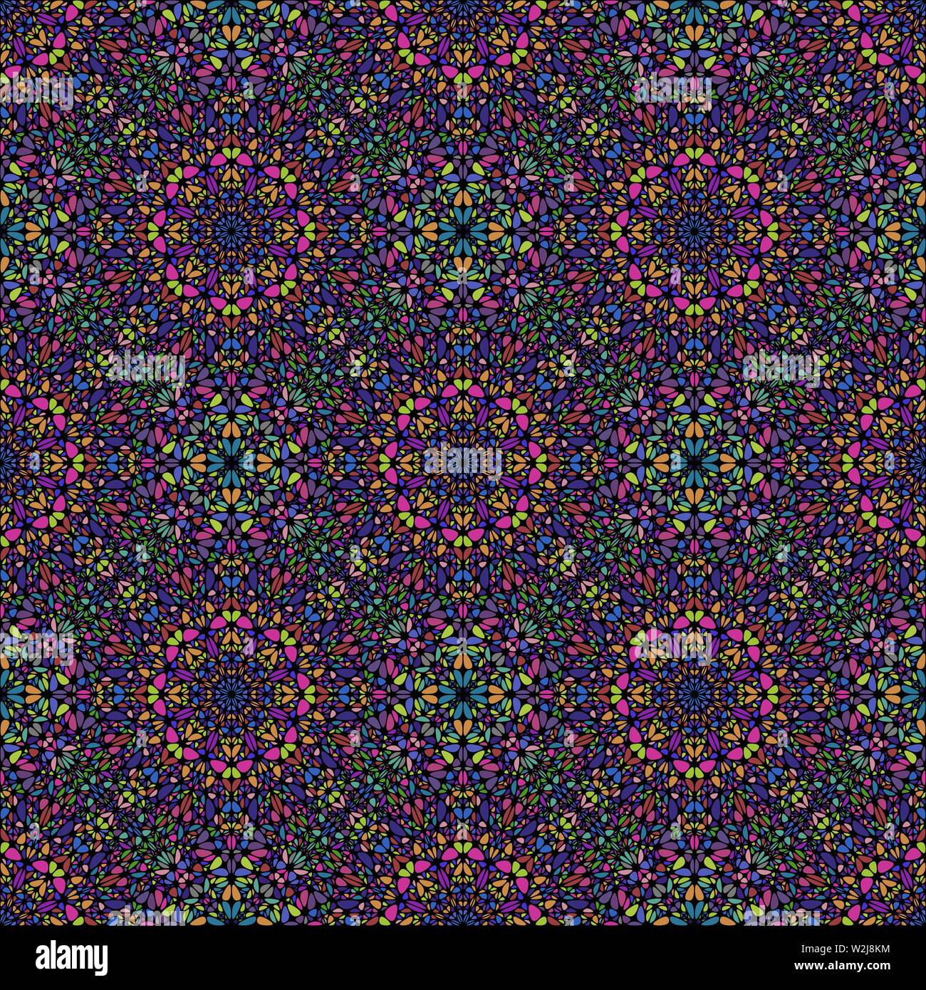 Mosaïque kaléidoscope abstrait motif de fond ethno art - bohême transparent coloré vecteur géométrique spirituel oriental d'écran conception Illustration de Vecteur