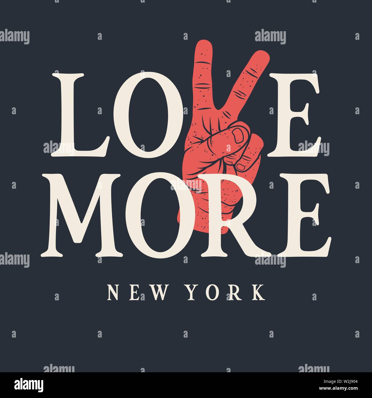 Typographie T-shirt design. Graphic Tee à la mode. L'amour plus New York Grunge Textured lettrage. Vecteurs Illustration de Vecteur