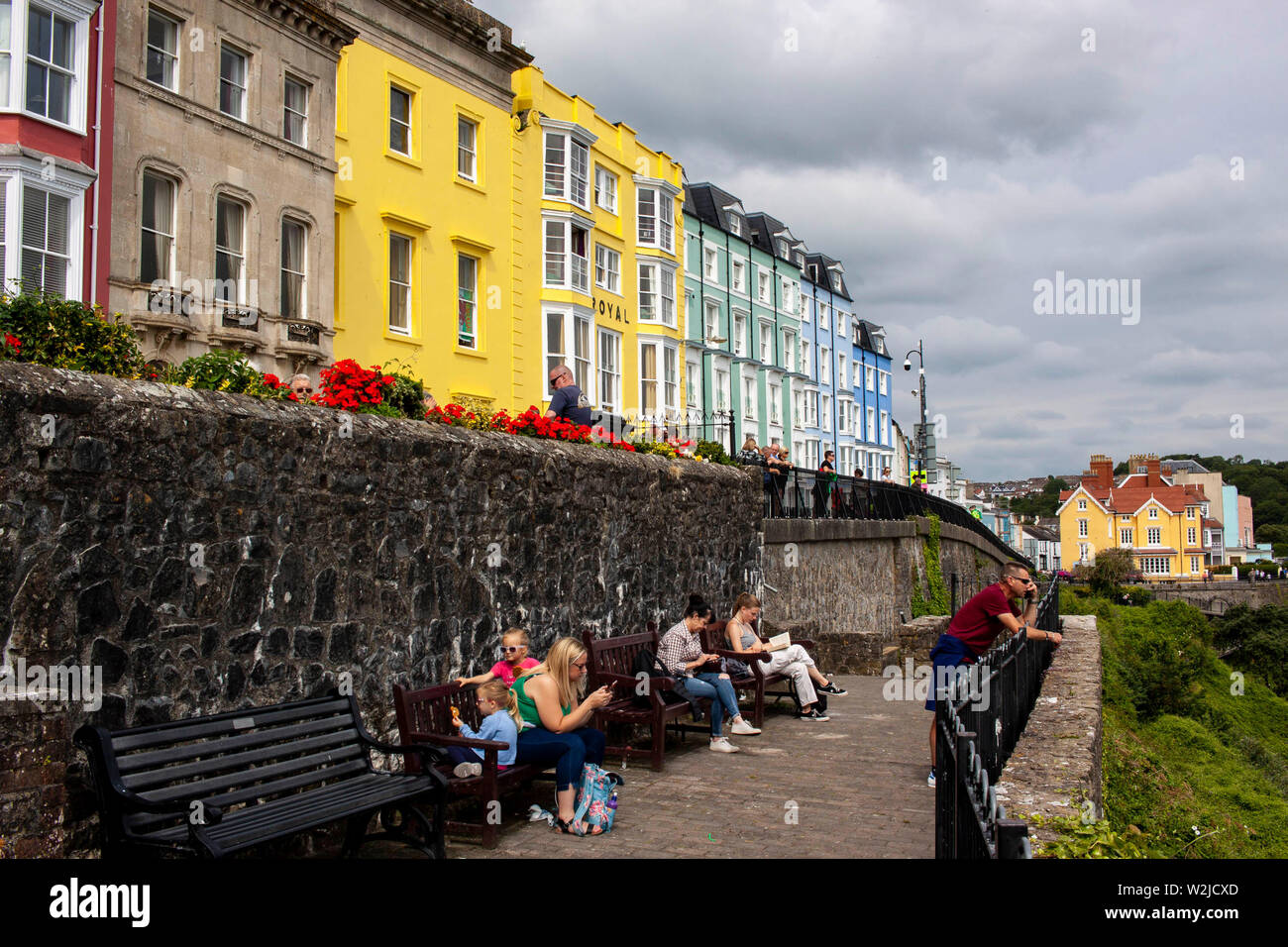 Tenby, Pays de Galles. 8 juillet 2019. Pays de Galles marathon sur le troisième jour de cours long week-end de Triathlon de Tenby. Banque D'Images