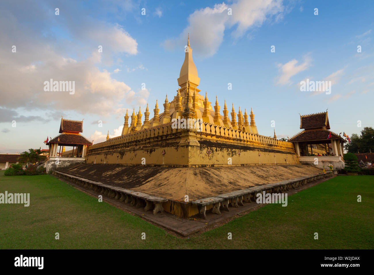 Wat Phra That Luang, Vientiane, Laos Banque D'Images