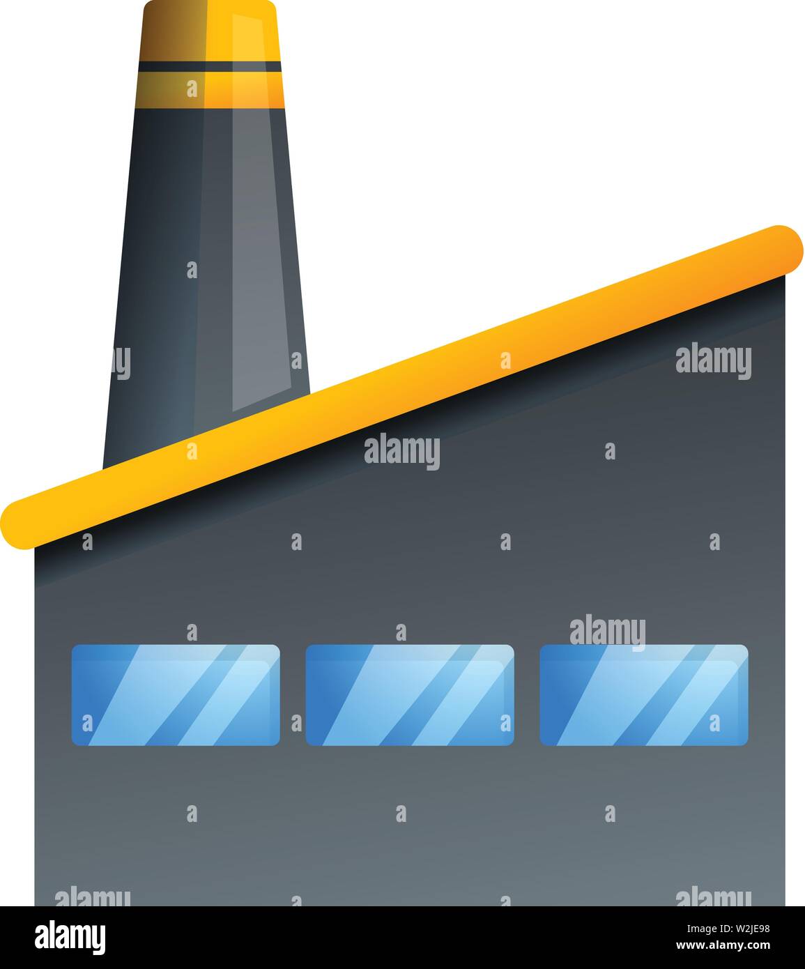 L'icône de l'usine de charbon. Caricature de l'usine de charbon icône vecteur pour la conception web isolé sur fond blanc Illustration de Vecteur