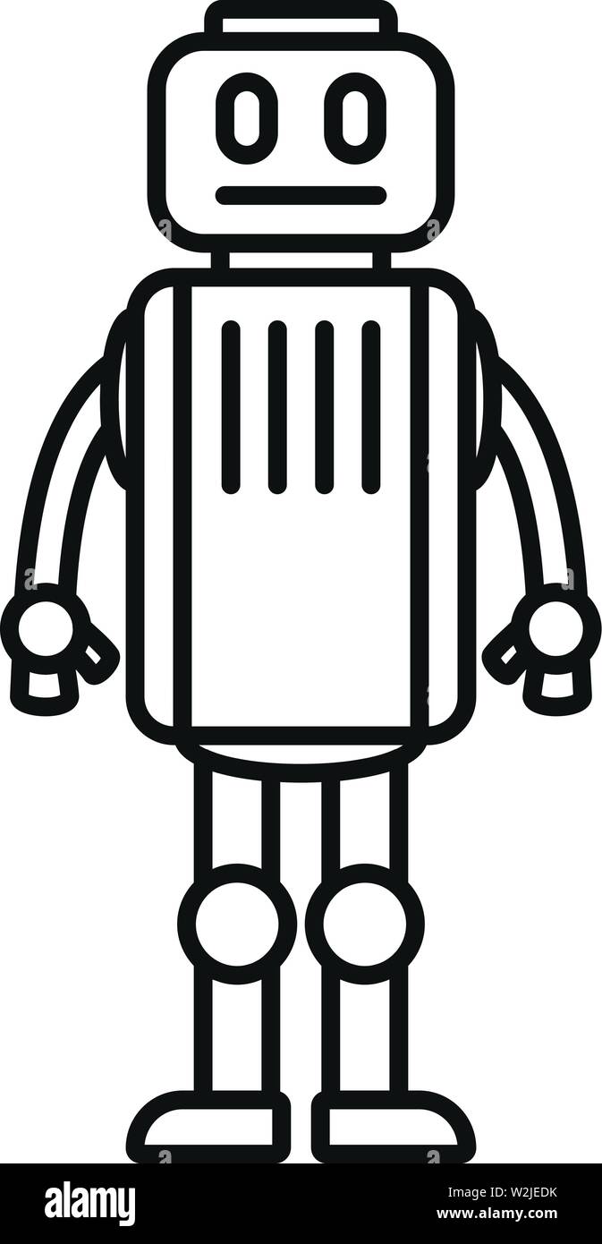Robot Future icône. Contours avenir icône vecteur robot pour la conception web isolé sur fond blanc Illustration de Vecteur