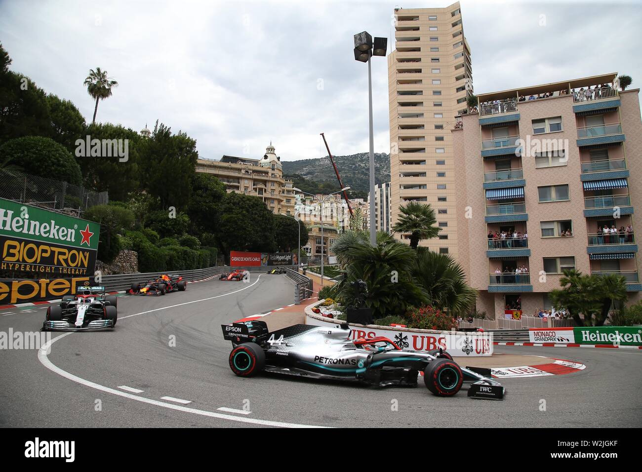 Lewis Hamilton (Mercedes AMG F1, Mercedes AMG F1 W10 EQ Power +, Monaco GP, 2019 Montecarlo Banque D'Images