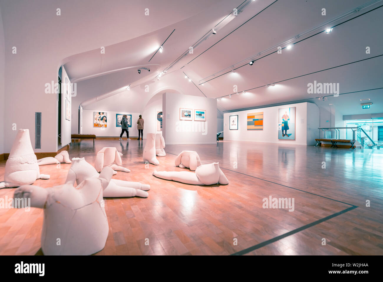 Exposition artistique au Festival des feux d'hiver, Listasafn, Reykjavik, Islande Banque D'Images