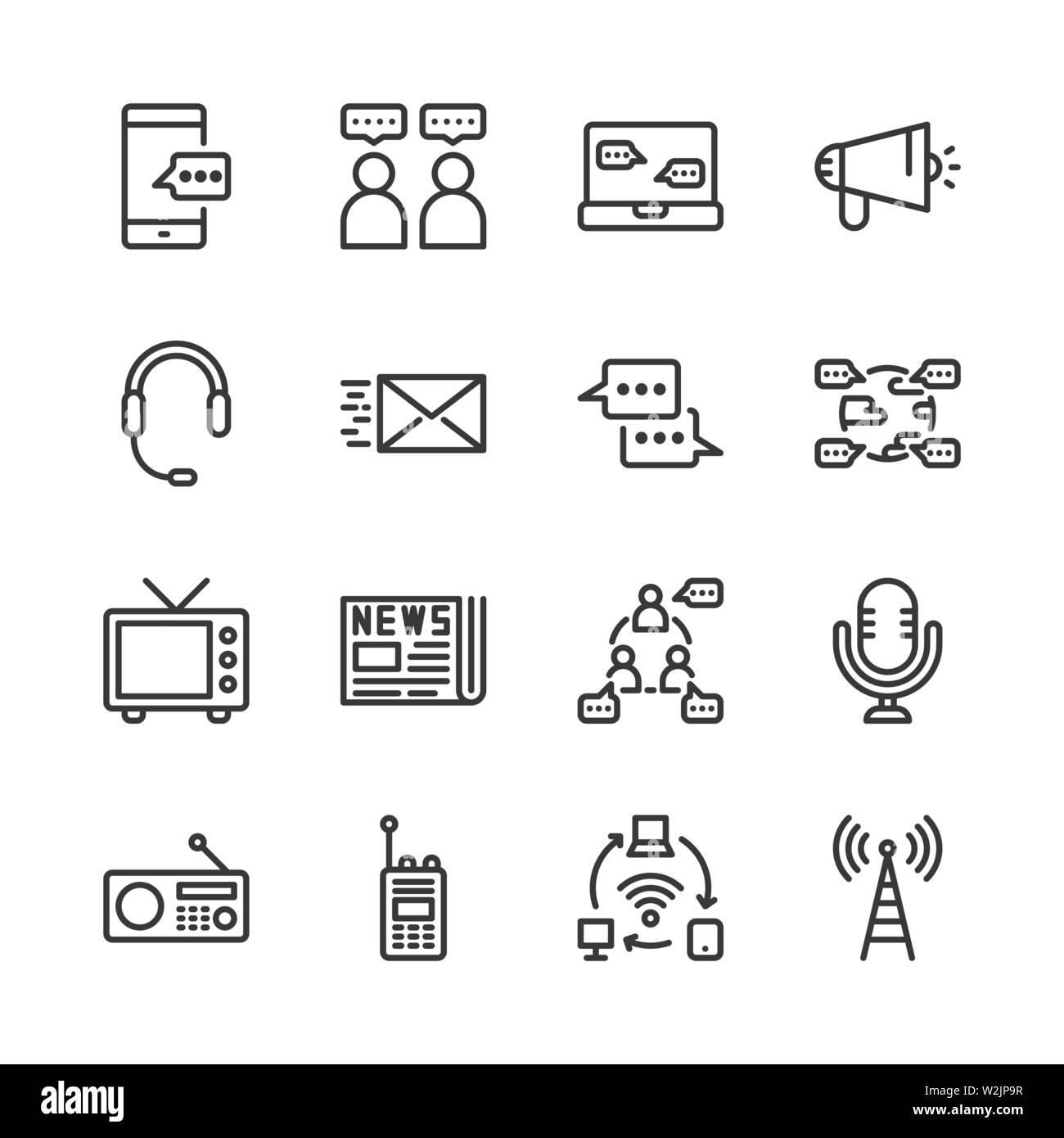 L'icône du périphérique de communication définie.Vector illustration Illustration de Vecteur
